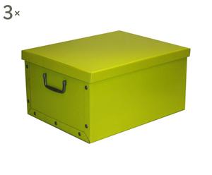 Set di 3 scatole in cartone Tidy Tidy verde - 50x24x40 cm