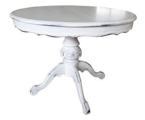 tavolo allungabile in tanganika e faggio dustin - max d 140/h 77 cm