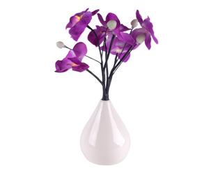 Vaso di orchidee artificiali illuminate a LED - H 22 cm