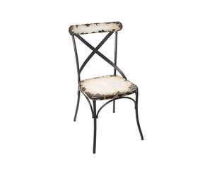 Sedia in metallo Vintage bianco - 45x57x88 cm