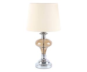 Lampada da tavolo in metallo e vetro Margot rosa - 23x44 cm
