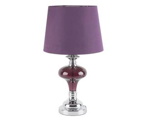 Lampada da tavolo in metallo e vetro Margot viola - 23x44 cm