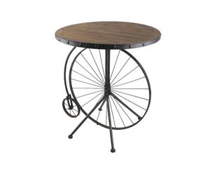 Tavolino in betulla e metallo Bicycle - 73X78.5x73 cm