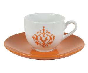 Set di 6 tazze da Caffe' in porcellana Orange