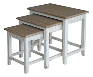 tris di tavolini in abete sandy - max 62x59x42 cm