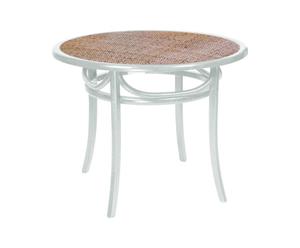 Tavolino in betulla e paglia Cottage - 100x78 cm