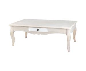 Tavolino in legno di paulonia con cassetto Joy - 110X60X40 cm