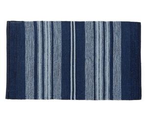 tappeto double face in cotone casablanca blu - 170x240 cm