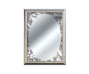Specchio con cornice in legno ACANTO argento - 70X90 cm