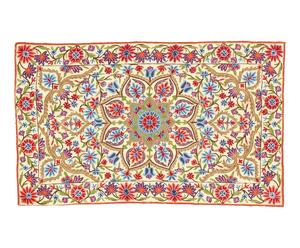 tappeto in puro cotone Chain Stitch Haaroon - 150x90 cm