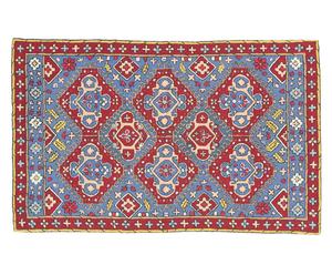 tappeto in puro cotone Chain Stitch Jamaal - 150x90 cm