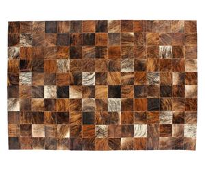 Tappeto in cavallino patchwork marrone scuro - 200x300 cm