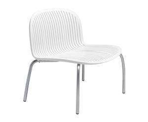 sedia in alluminio e resina ninfea relax bianco - 82x69x74 cm