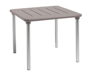 tavolo con piano in dureltop MAESTRALE tortora - 90x90x75 cm