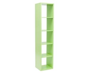 Libreria con 5 scomparti in MDF laccato verde - h 176 cm