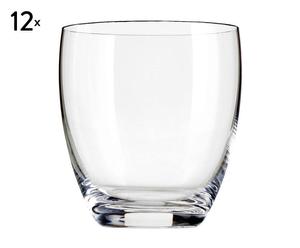 set di 12 bicchieri per acqua in cristallo tumbler - 40 cl