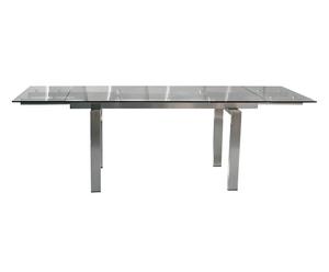 Tavolo allungabile in acciaio e cristallo Los Angeles - 160x90x76 cm