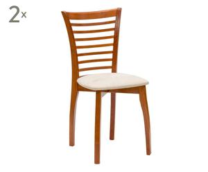 set di 2 sedie in legno regina - 44x90x52 cm