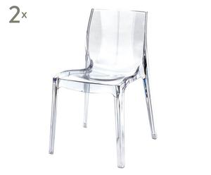 Set di 2 sedie in policarbonato COURMAYER - 51x58x54,5 cm