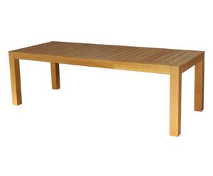 Tavolo rettangolare allungabile in legno iroko - 80x100x180 cm