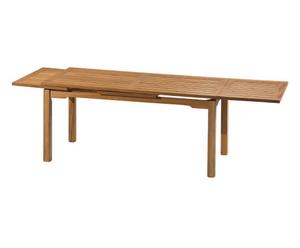 Tavolo rettangolare allungabile in legno iroko - 75x88x180 cm