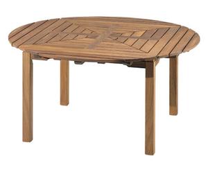 Tavolo quadrato allungabile in legno iroko - 114x75x114 cm