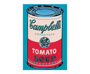 Stampa su pannello in Mdf Campbell soup can, 1965 blue - 60X90 cm