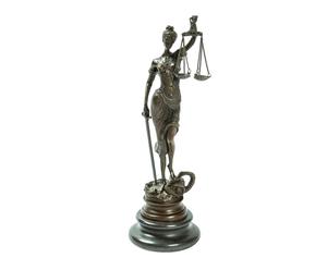 Statua decorativa in bronzo Giustizia - 8x24x8 cm