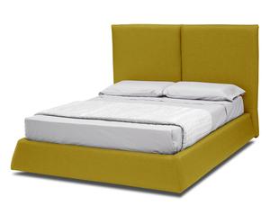 letto contenitore matr. in misto cotone ofelia giallo - max 185x130x220 cm
