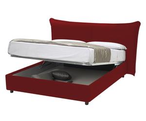 letto contenitore matr. in misto cotone dumbo rosso - 220x115x185 cm