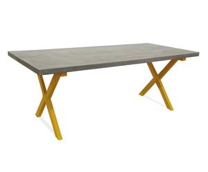 tavolino da caffe' in legno massello MARGOT ocra - 120x47x60 cm