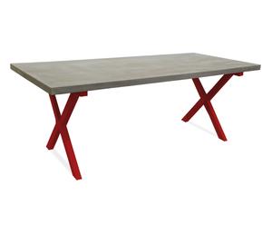 tavolino da caffe' in legno massello MARGOT mattone - 120x47x60 cm