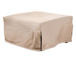 Pouf letto beige + materasso - 80x45x80/190 cm