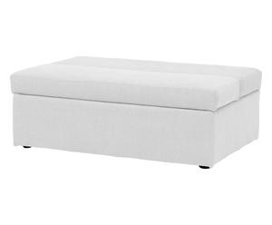 Pouf letto bianco + materasso - 110x40x70/240 cm