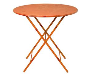 tavolo circolare pieghevole in ferro Romantic arancione - 100x78 cm