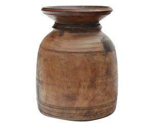 Vaso indiano in legno di cocco jyoti pezzo unico - 51x50x51 cm