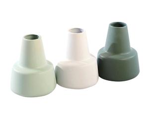set di 3 vasi in ceramica green symphony - 18x22x18 cm