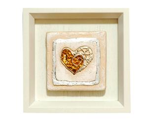 Quadro con cornice in resina Stone Heart - 23x23 cm