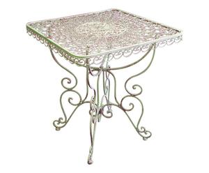 Tavolino pieghevole in ferro Susanna bianco - 70x75x70 cm