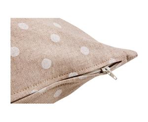 coppia di cuscini in cotone pois panna - 40x40 cm