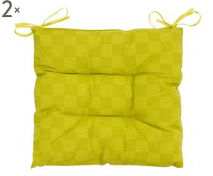 Set di 2 cuscini coprisedia in cotone verde - 43x43 cm