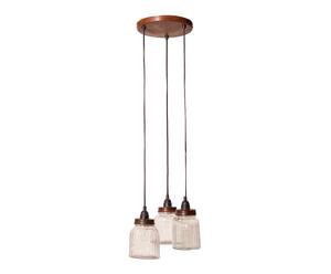 lampadario in ferro e vetro vintage folie - d 17/h 30 cm