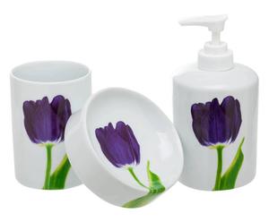 set bagno in ceramica tulipano - 3 pezzi