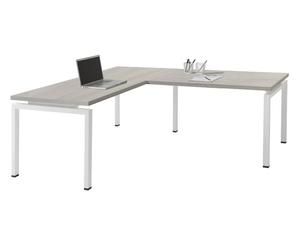 scrivania operativa angolare in particelle di legno olmo - 200x75x100 cm