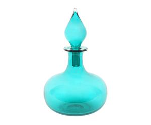 decanter in vetro jasmine turchese - 20x34x20 cm
