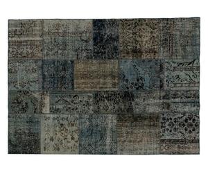 Tappeto in lana anatolian patchwork grigio scuro - 200x140 cm
