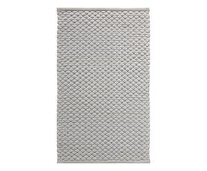 tappetino bagno in cotone e polipropilene argento maks - 70x120 cm