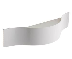 Mensola in acciaio con 3 ganci WAVE bianco - 60x13x14 cm