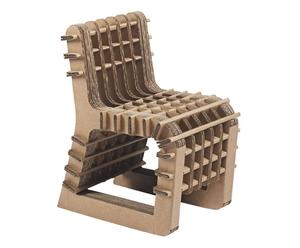 Sedia per bambini Build up marrone - 34X56X43 cm