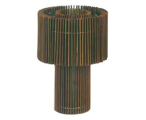 Lampada da tavolo in massello di teak e acciaio Wood marrone - D 52 cm